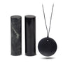 Shungite Energy Balance Set - Large Circle Pendant, Harmonizers