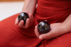 Polished Shungite Figure Of 2 Inch Spheres Set of 2